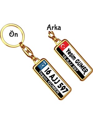 Hediye Zengini Armağan Zengini Kişiye Özel Ay Yıldız 5 Tasarım Anahtarlık Plaka Anahtarlık