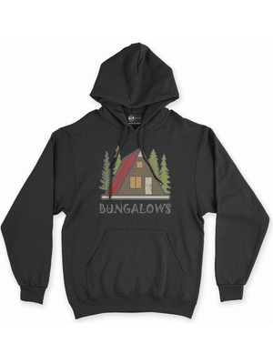 Cix Cix Bungalows Siyah Kapşonlu Sweatshirt Hoodie