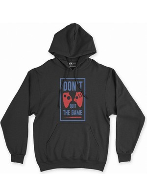 Cix Cix Mavi Don't Quit The Game Siyah Kapşonlu Sweatshirt Hoodie
