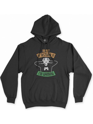 Cix Cix Yeşil Do Not Distrub Siyah Kapşonlu Sweatshirt Hoodie