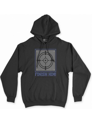 Cix Cix Mavi Finish Him Siyah Kapşonlu Sweatshirt Hoodie