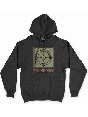 Cix Cix Finish Him Siyah Kapşonlu Sweatshirt Hoodie