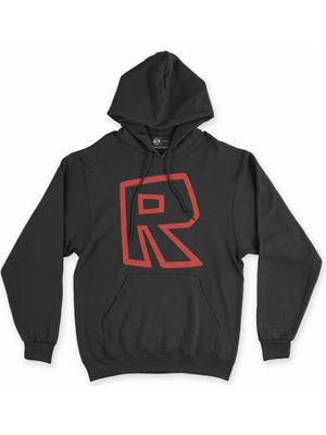 Cix Cix Roblox R Siyah Kapşonlu Sweatshirt Hoodie