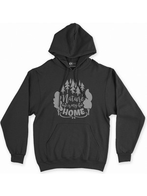 Cix Nature Is My Home Siyah Kapşonlu Sweatshirt Hoodie