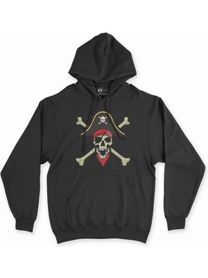Cix Cix Korsan Siyah Kapşonlu Sweatshirt Hoodie