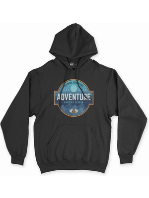 Cix Adventure Camp Siyah Kapşonlu Sweatshirt Hoodie