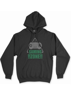 Cix Cix Gaming Zone Siyah Kapşonlu Sweatshirt Hoodie