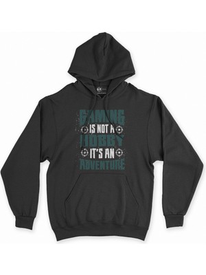 Cix Cix Gaming Is Not A Hobby Siyah Kapşonlu Sweatshirt Hoodie