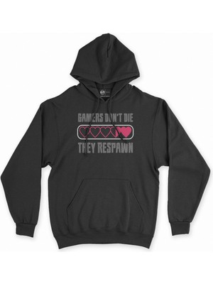 Cix Cix Mor Gamer Hand Siyah Kapşonlu Sweatshirt Hoodie