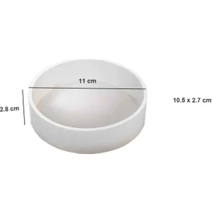 Eminönü Toptancı Epoksi Silikon Kalıp Küllük Kalıbı Yuvarlak 10.5 x 2.7 cm