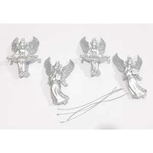 Funworld Yılbaşı Yeni Yıl Süsü Çam Ağacı Süs Melek 4'lü Gümüş