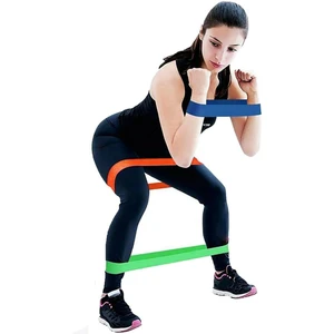 3'lü Aerobik Bandı Direnç Bandı Pilates Squat Çalışma Lastiği