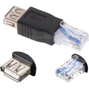 Dişi USB Ethernet Aparat Çevirici RJ45 Ethernet Dişi USB Jack