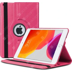 Apple iPad 9. Nesil 2021 10.2" Inc Kılıf 360° Dönebilen Akıllı Kapak Standlı Kılıf Smart  Uyku Modlu Pembe