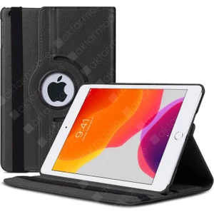 Apple iPad 9. Nesil 2021 10.2" Inc Kılıf 360° Dönebilen Akıllı Kapak Standlı Kılıf Smart  Uyku Modlu Siyah