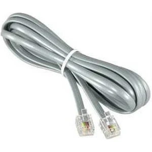 5 Metre RJ11 Hazır Fabrikasyon Telefon Kablosu 6P4C