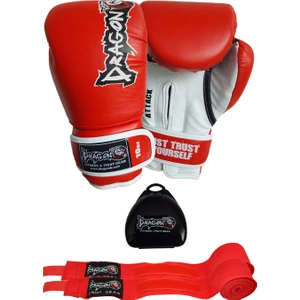 Attack 5 Boks Eldiveni Seti Boks Eldiveni Bandaj ve Dişlik 3’lü Set
