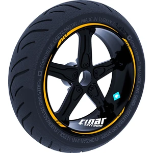 Çınar Extreme Taksi Sarısı 4 Parçalı Keskin Jant Şeridi Sticker