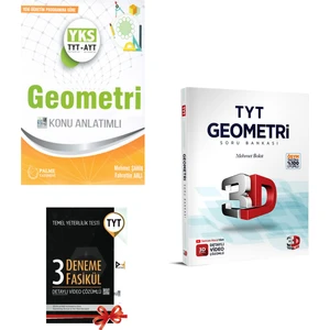 Palme Yayıncılık 2022 TYT Geometri Konu Anlatımı ve 3D Yayınları Geometri Soru Bankası - 3 Deneme