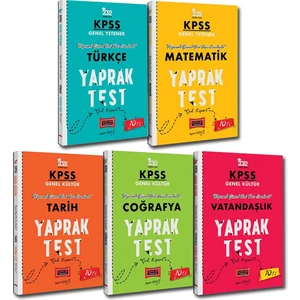 Yargı Yayınevi 2022 KPSS Genel Yetenek Genel Kültür Çek Kopart Yaprak Test Seti