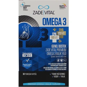 Zade Vital Omega 3 Balık Yağı Premium 30 Kapsül