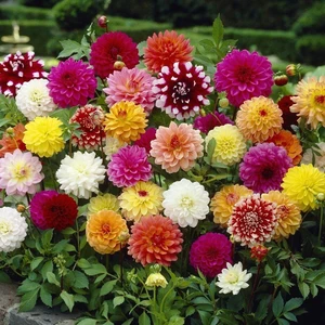 Karışık Renkli Bodur Mignon Dahlia Çiçeği 80 tohum