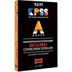 Yargı Yayınevi 2022 KPSS A Grubu Hukuk İktisat Maliye Muhasebe 2012-2021 Çıkmış Sınav Soruları