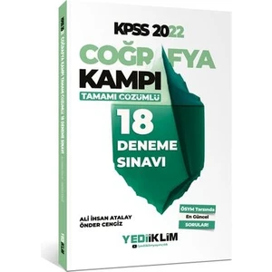 Yediiklim Yayınları 2022 KPSS Coğrafya Kampı Tamamı Çözümlü 18 Deneme Sınavı