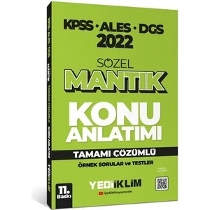 Yediiklim Yayınları Yediiklim Yayınları 2022 KPSS-ALES-ALES Sözel Mantık Konu Anlatımı