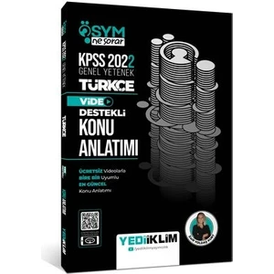 Yediiklim Yayınları Yediiklim Yayınları 2022 KPSS Genel Yetenek ÖSYM Ne Sorar Türkçe Video Destekli Konu Anlatımı