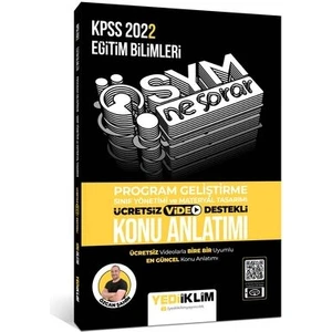 Yediiklim Yayınları KPSS 2022 ÖSYM Ne Sorar Program Geliştirme Video Destekli Konu Anlatımı