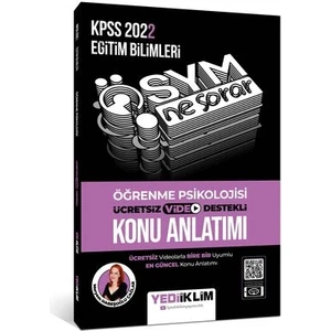 Yediiklim Yayınları KPSS 2022 ÖSYM Ne Sorar Öğrenme Psikolojisi Video Destekli Konu Anlatımı