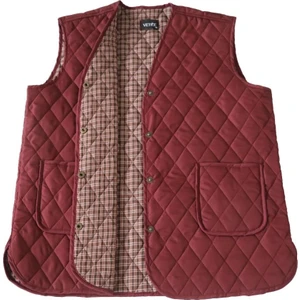 Kadın Ekose Yelek Bordo Büyük Beden 1037