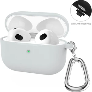 Apple Airpods Pro 2 Için Enkay Kalınlaşmış Silikon Kılıfı Açık Gri (Yurt Dışından)
