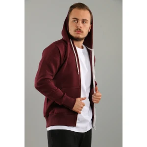 Amazing Crash Kapşonlu Fermuarlı Basic Hırka