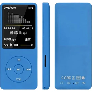 LCD Ekran Fm Radyo Video Oyunları Film Mp3 Mp4 Player Hafıza Kapasitesi 8gb Mavi (Yurt Dışından)