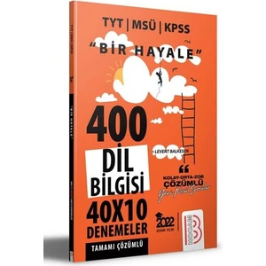 Benim Hocam Yayınları 2022 Bir Hayale Serisi Dil Bilgisi Tamamı Çözümlü Deneme