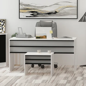 Orion Ofis Çalışma Masası Siyah Beyaz