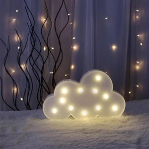 3D LED Pano Bulut Duvar/Gece Lambası (Beyaz)