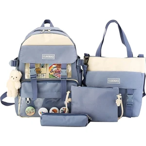 Clbdbag 4 Parça Sevimli Öğrenci Okul Sırt Çantası (Yurt Dışından)