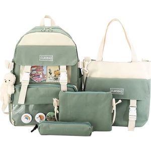 Clbdbag 4 Parça Sevimli Öğrenci Okul Sırt Çantası (Yurt Dışından)