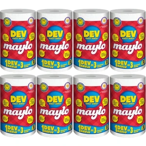 Çift Katlı Dev Kağıt Havlu 8 Adet Maylo