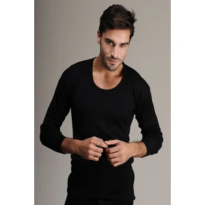 4002 Erkek Uzun Kollu Yün Termal Fanila-Siyah