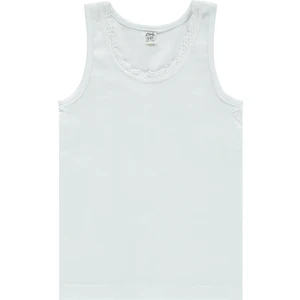 Kız Çocuk Atlet 2-12 Yaş Beyaz