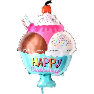 Party Gross Dondurma Folyo Balon Happy Birthday 55 cm