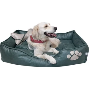 Patili Evler Yeşil Büyük Boy Köpek Yatağı 80 x 110 cm - Tırmalamaya Dayanıklı- Kemik Yastıklı - XXL