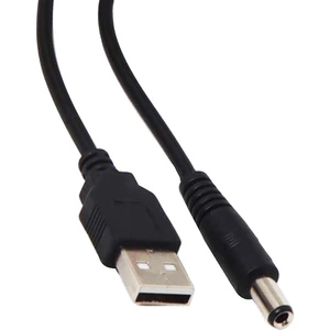 USB Erkek 5.5*2.5 Uç Adaptör Jacklı 80 cm Kablo Powermaster