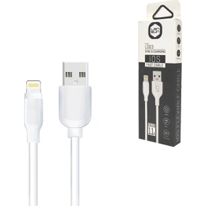 Şarj Kablosu Fast Iphone 1.1A Beyaz 1mt Lensun Ls-03