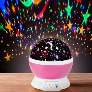 Dönen Projeksiyon Gece Lambası Star Master Ay Yıldız Duvar LED