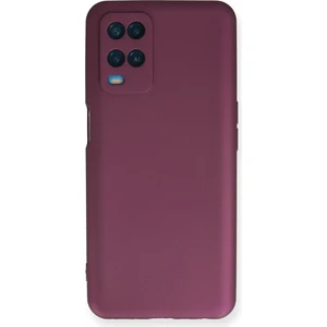 Oppo A54 4g Kılıf Yumuşak Dokulu Premium Silikon - Mürdüm